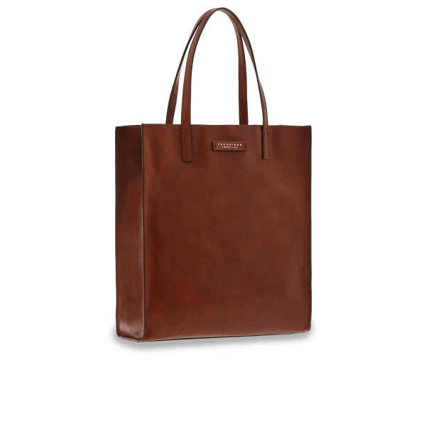 Shopping bag in cuoio