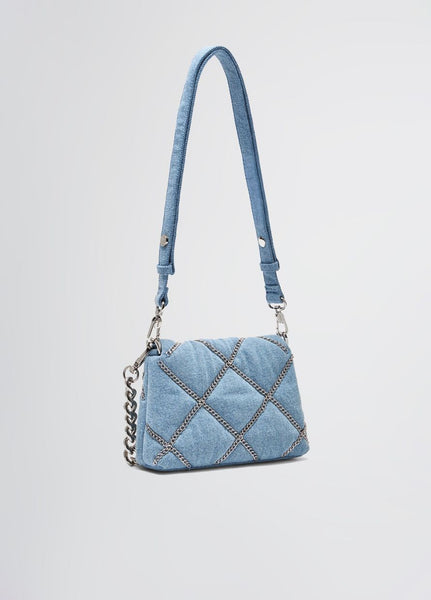 Borsa in denim e catene LaPuffy LiuJo