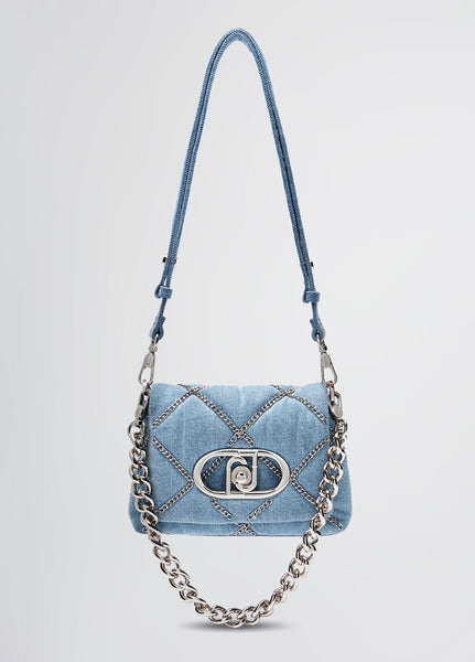 Borsa in denim e catene LaPuffy LiuJo
