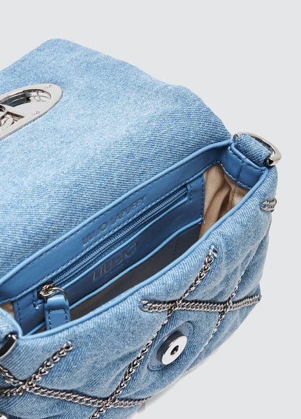 Borsa in denim e catene LaPuffy LiuJo
